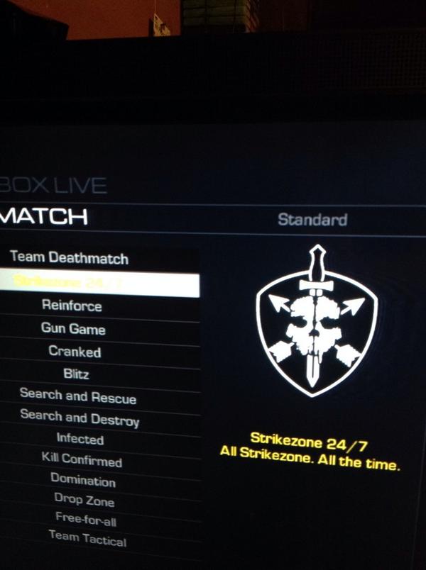 SepiaRain988's tweet image. Strike zone 24/7 #CODGhosts #2xpweekend #playlist