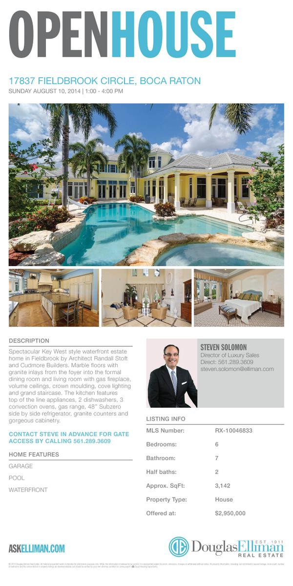 StevenSolomon's tweet image. This Weekend! #Openhouse #realestate #bocaraton