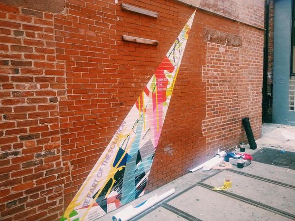 cruelshoes_'s tweet photo. Visiting @KGilbertStudio as she beautifies DTX. #colorcrossing #bosarts http://t.co/XAaFIW6YiS