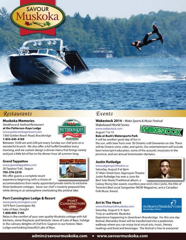 SAVOURMuskoka's tweet photo. @WakestockCanada hilites big #weekend @PKLodge @PortCunnington @GrandTappattoo @Townbracebridge @Algonquintheatr http://t.co/4rQPYC1Hc7