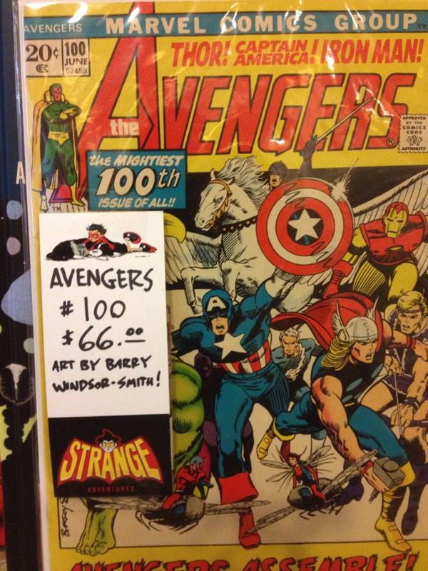 strangeadventrz's tweet photo. The old order changeth! A cool new back issue joins the great rarities on the wall... http://t.co/r99NZnKxRY