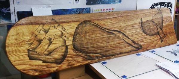 ReverseGilder's tweet photo. Inking up a design on a lovely @planksurfboards bellyboard today... http://t.co/dkRhOkDUa1