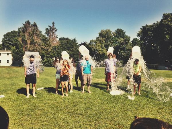 Rec director Sean Timmons along with some of our amazing counselors took on the #IceBucketChallenge to #strikeoutALS!