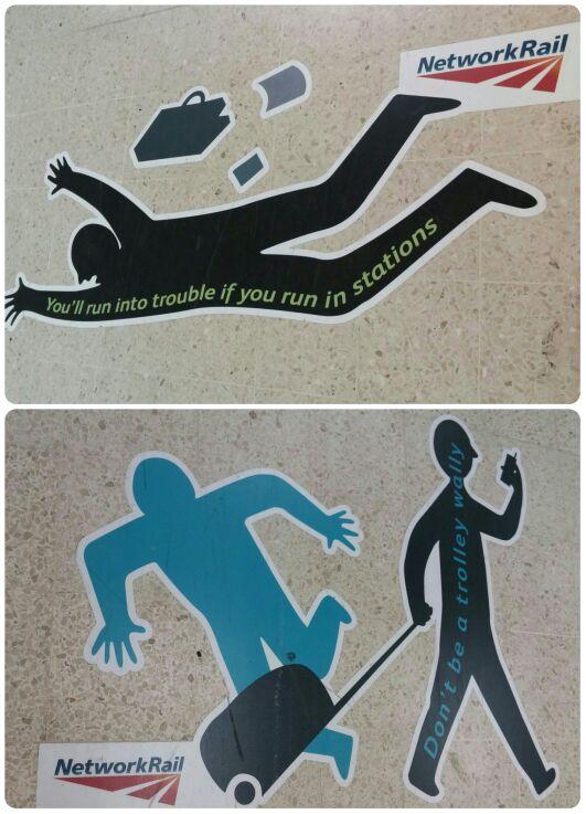 FanaticMrFox's tweet photo. These are on the floor at London Victoria station. I love how darkly menacing they are! http://t.co/nhUWVnOoPD