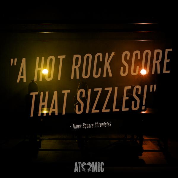 AtomicMusical's tweet photo. "A hot rock score that sizzles!"- Times Square Chronicles @T2Conline #AtomicMusical http://t.co/C0Dr9mIKa4