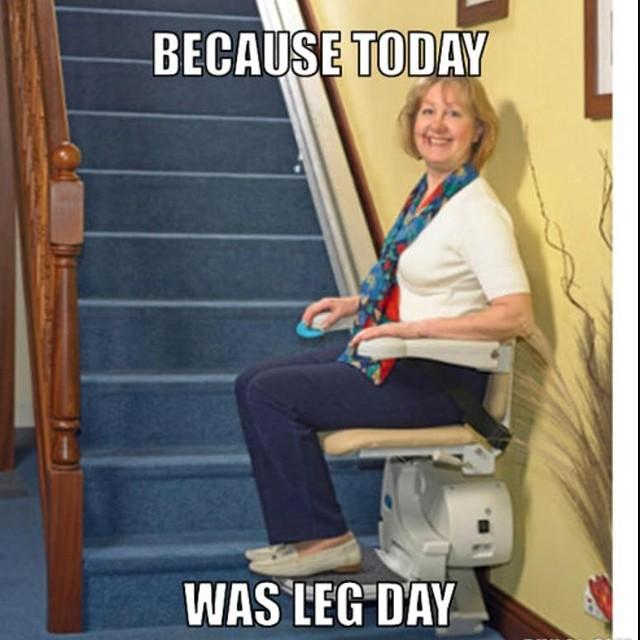 Walking down stairs after leg day sale