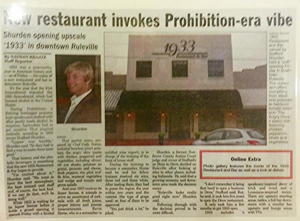 1933Restaurant's tweet photo. @crewsdave @KevinAHorne @Staffordsonmain http://t.co/Yd7MwxjjcA