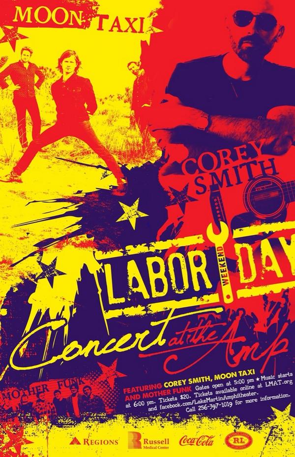 Opening for <a href="/MoonTaxi/">Moon Taxi</a> &amp; <a href="/coreysmithmusic/">Corey Smith</a> at The Lake Martin Amp on Labor Day 8.31.14! For tix: lmat.org
