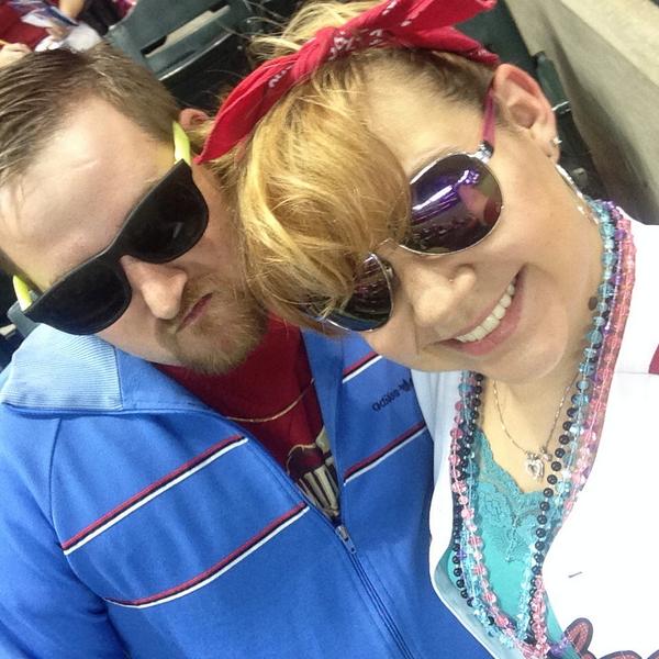 crazyfox19's tweet photo. Anniversary at the @Dbacks Game!! #80sNight #godbacks http://t.co/42IAofbV5f