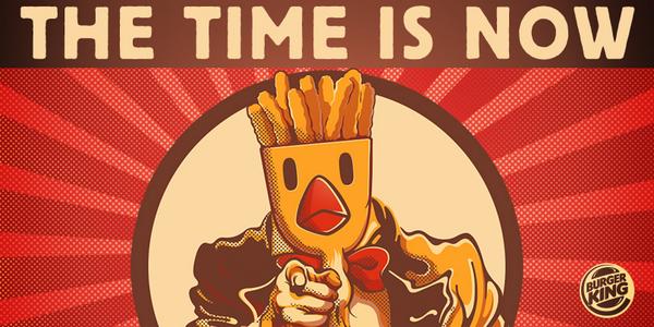 BurgerKing's tweet photo. Exercise your right to snack. #ChickenFriesAreBack http://t.co/wY0XhvAXO1