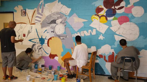 NYCDBoldest's tweet photo. Groundswell art project &amp; adolescents at RNDC create inspirational mural. http://t.co/CUz9uaXe9U