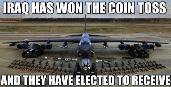 RednecksNews's tweet photo. Airstrikes in Iraq have begun. Merica. http://t.co/DVxV5R0vbM