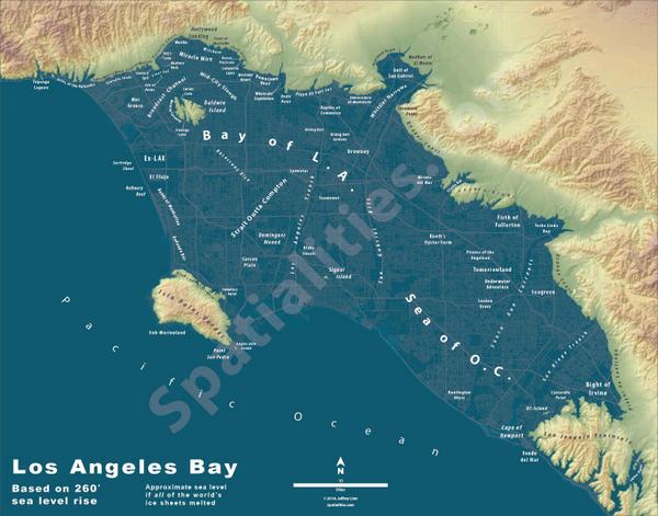 karpul's tweet photo. “@Amazing_Maps: Los Angeles if all the ice caps melted

Source: http://t.co/Ei8gKtieTO
- http://t.co/jvGFzhgIwc”

=buhbye City of Angels ...