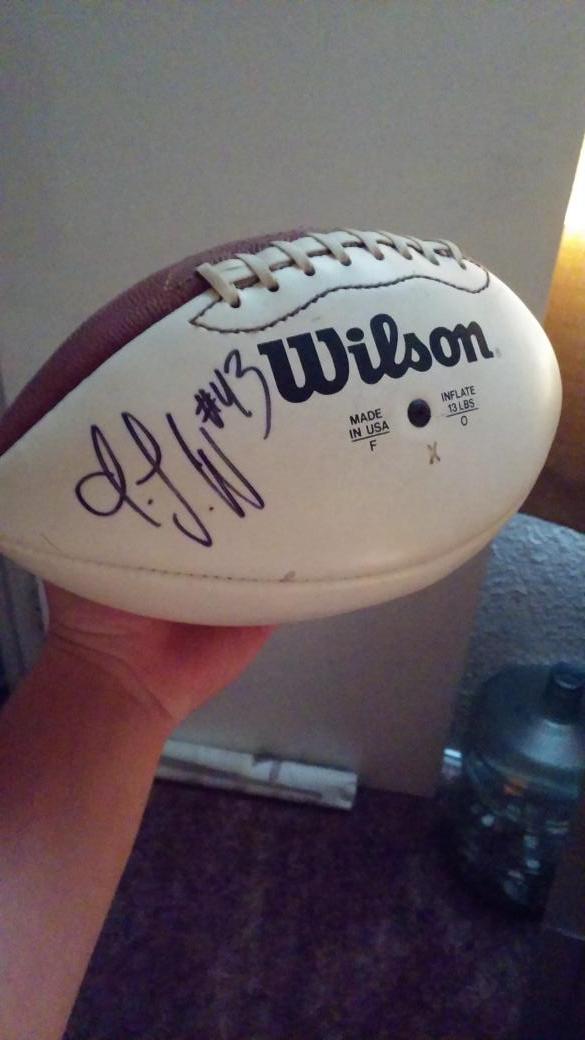 BossWard_Nation's tweet photo. The prize has arrived! Autographed @BossWard43 football! Giveaway will start when the Broncos take the field week 1! http://t.co/GQ7jombVbp