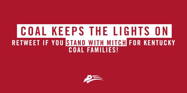 Team_Mitch's tweet photo. RETWEET if you stand with Mitch against the Obama/Reid/Grimes War on Coal! #KYPowersAmerica #kysen http://t.co/zSf4FzbaEh
