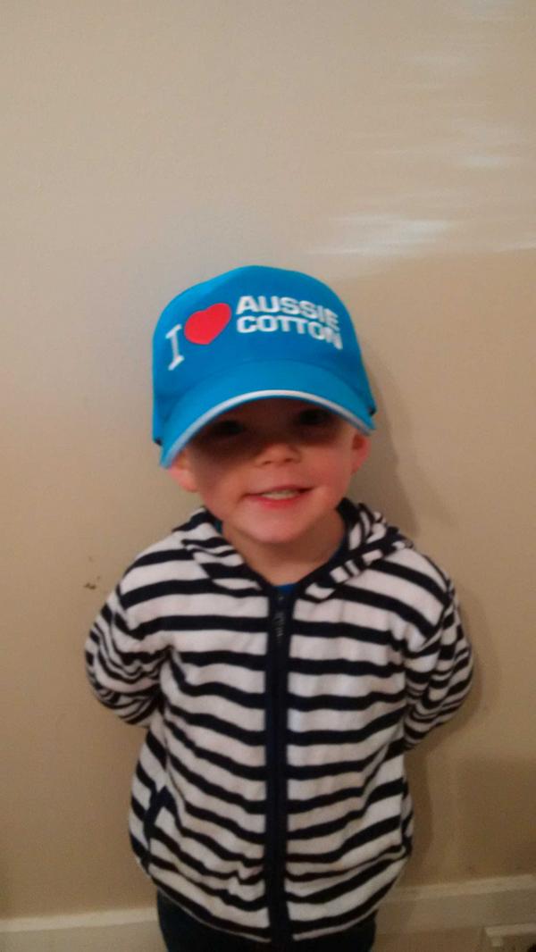 Fletcher loves Aussie Cotton #cotton14
