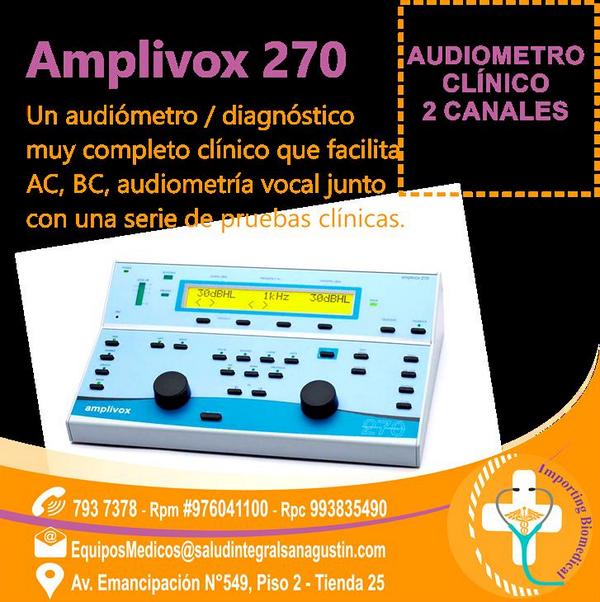 Este audiómetro es muy compacto y tiene la flexibilidad para ser utilizado en la clínica y aplicaciones portátiles.