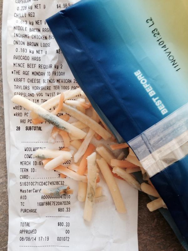 srcrouch's tweet photo. @kraftfoods u spoilt our dinner with #mouldycheese #disappointed http://t.co/xM4Y6OBVwr