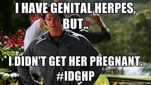 #genitalherpes #supernatural #idghp #GISHWHES2014 #teamawkwardmayhemdorks