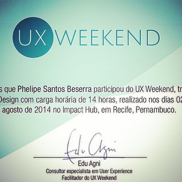 PhelipeBeserra's tweet image. Agora sim. #uxweekend