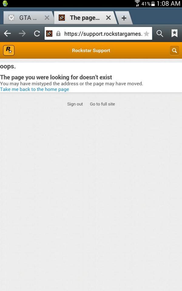 OkG_Atlas's tweet photo. @RockstarSupport Did you mean this page 😡 http://t.co/jrKG3PMohK