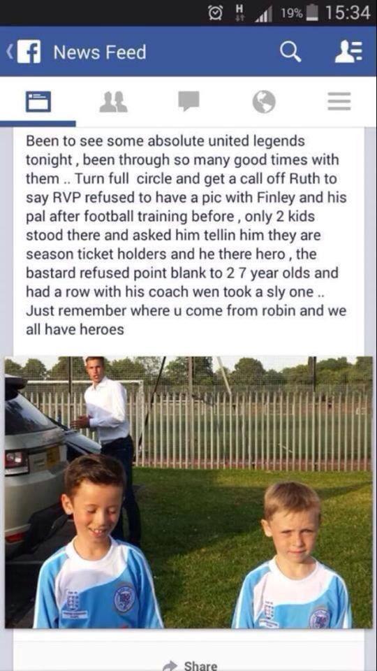 Some players need to remember how lucky they are to play football...