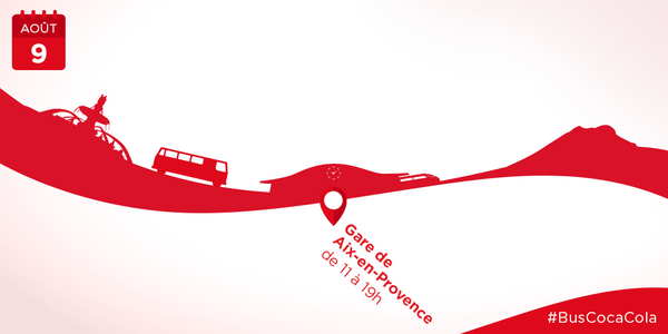 cocacolafr's tweet photo. Retrouvez le #BusCocaCola à #AixEnProvence et repartez avec des cadeaux personnalisés ! http://t.co/f21Tt8a7PS http://t.co/aRBhTwFoD4