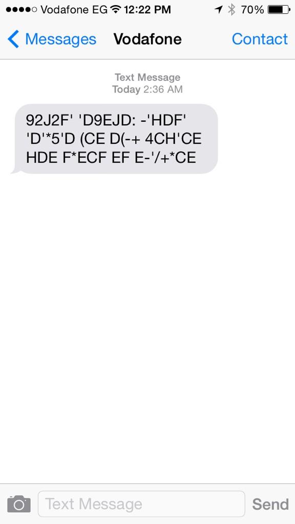 elimam_o's tweet photo. @VodafoneEgypt who monitors this? How is this the response to a customer that needs3G services?Pls Fix my 3G data now http://t.co/VvbGFubHh9