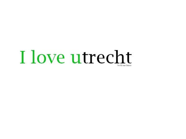 Ik werd dat 'I amsterdam' een beetje zat, dus ik heb even snel een alternatief gemaakt #utrecht