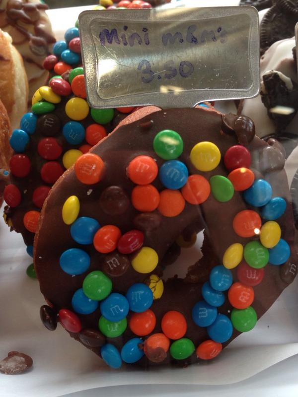 Doughnutstand's tweet photo. Also new this week: Mini M&amp;M doughnuts! @AlderneyMarket http://t.co/iswppdMZI1