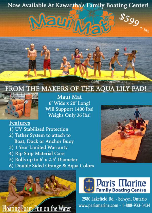 Aqua Lily Pad Maui Mat 6' X 20