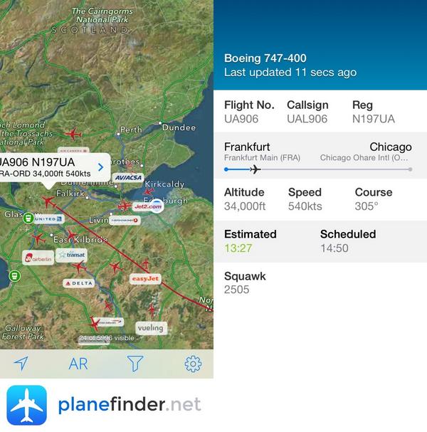 Spotted! N197UA (UA906) using @planefinder planefinder.net/flight/UA906