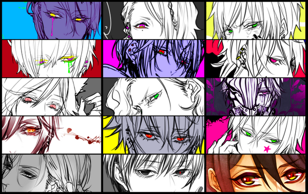 落書きもまた だいぶ溜まったので。#自分の絵の目だけ晒す 
