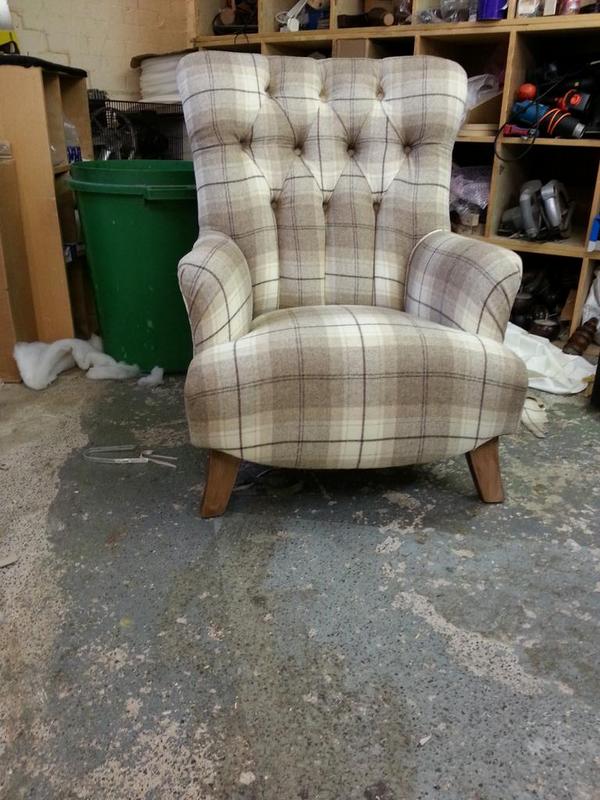 Bespoke Upholstery On Twitter Some Of Our Plaid Chairs Button