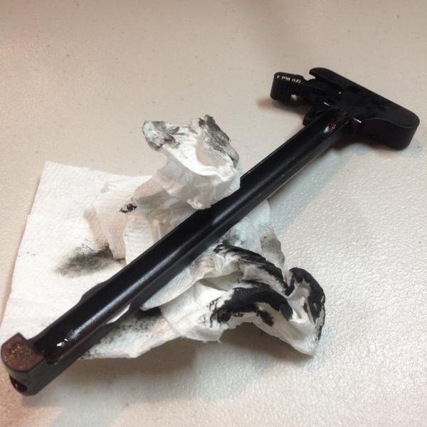 FIRECleanUSA's tweet photo. #ar15 charging handles are seriously neglected. Be sure to clean and condition yours http://t.co/m3cwrcMoJn