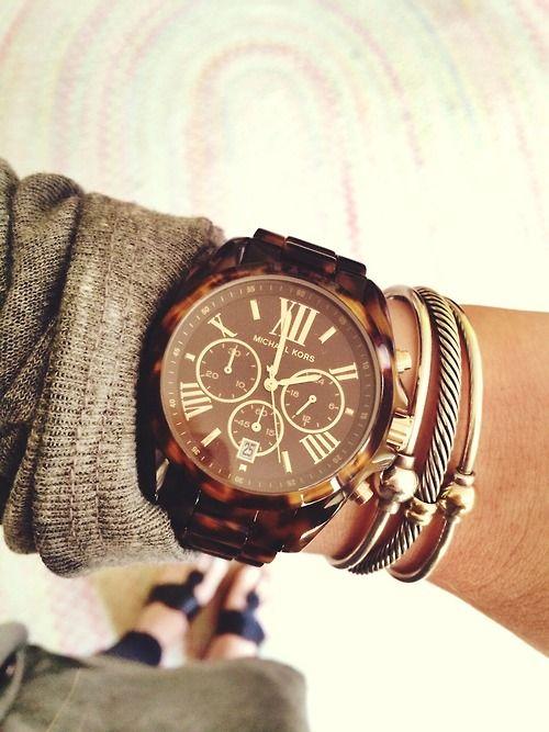 michael kors tortoiseshell watch