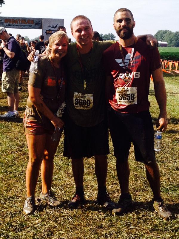 iRun_BMW's tweet photo. After the mud. We had a mucking good time for sure! @mudathlon http://t.co/9LYrSdmlCS