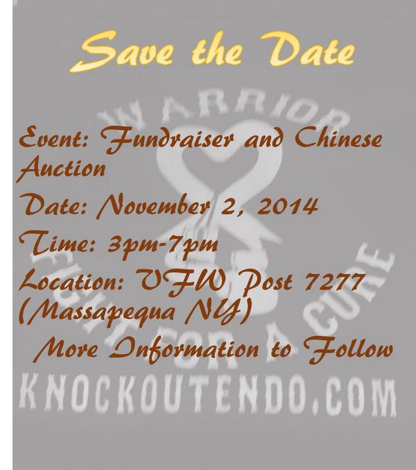 KnockOutEndo's tweet photo. #savethedate #endometriosis #fundraiser #knockoutendo http://t.co/XDg3WfLDNe