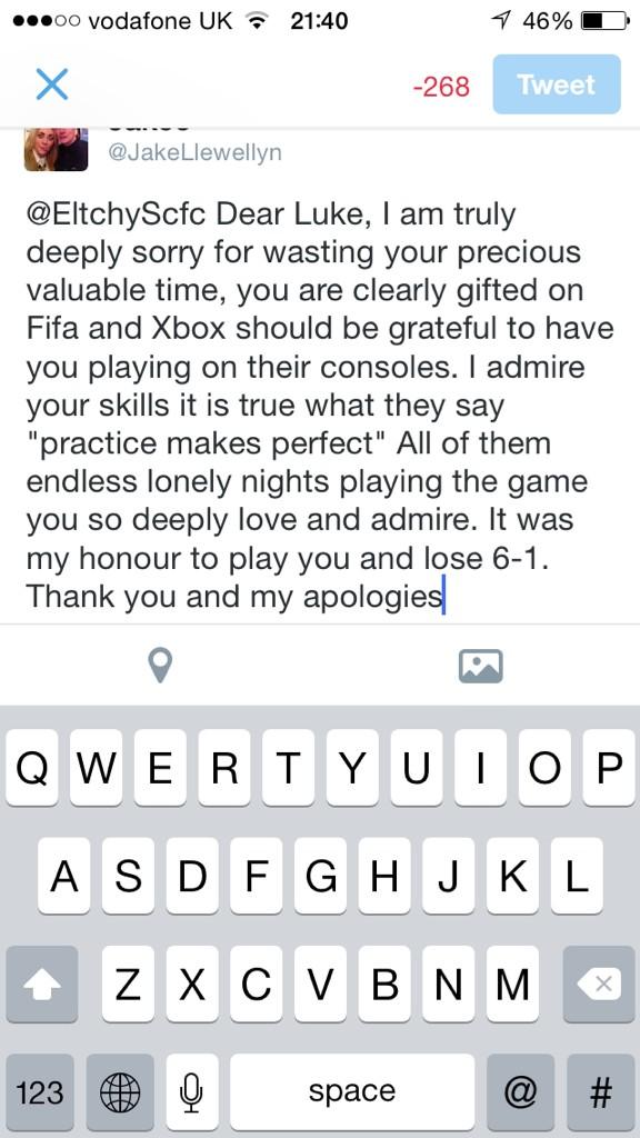 JakeLlewellyn's tweet photo. @EltchyScfc http://t.co/lcBHbWfKdY