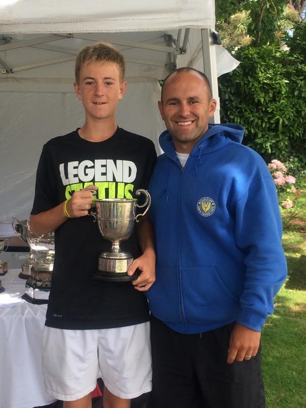 TennisCardiff's tweet photo. Congratulations to Tiarnan on winning Torbay Open 16&amp;U-20 years after his coach JW won it. http://t.co/GEyQl2iDQO