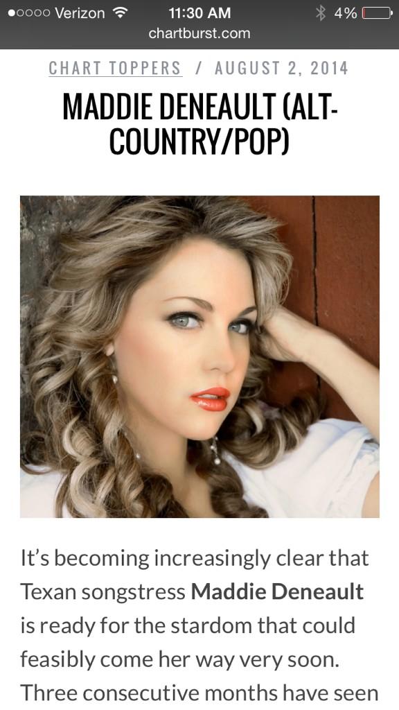 maddiedeneault's tweet image. You can say I'm chasing an unrealistic dream, but this is the stuff that pushes me. Thank you @Chartburst so much!!!