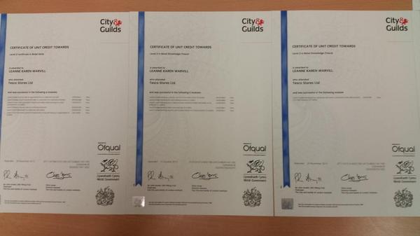 Some of Leanne's qualifications have arrived #knowsherstuff