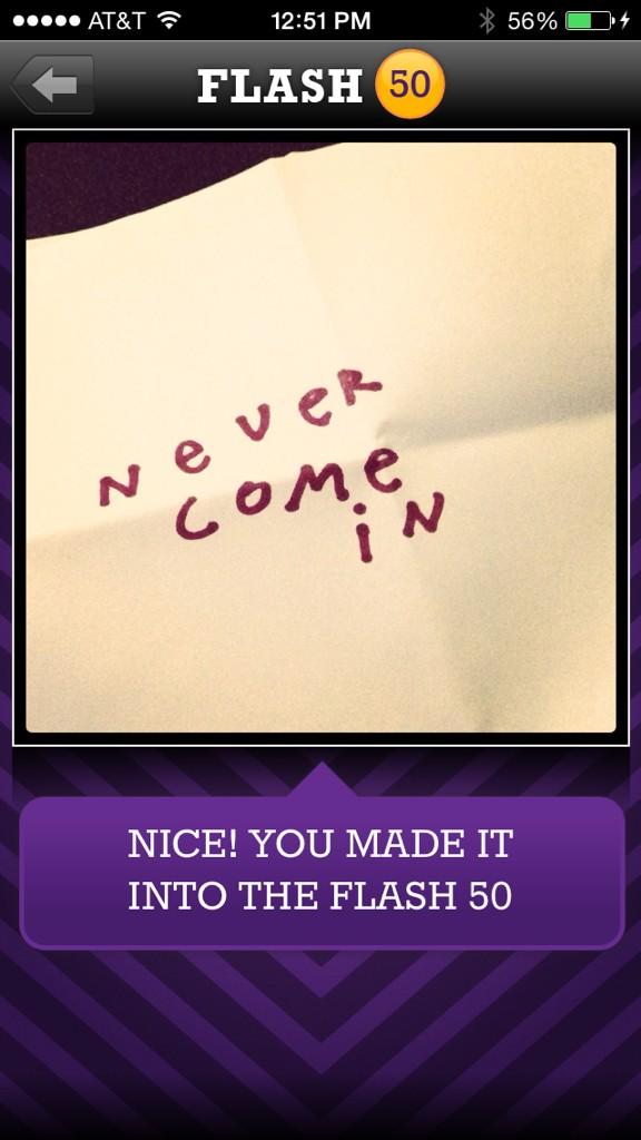 PicSlinger's tweet image. Take #note! #flash50 time, slingers! #picslinger