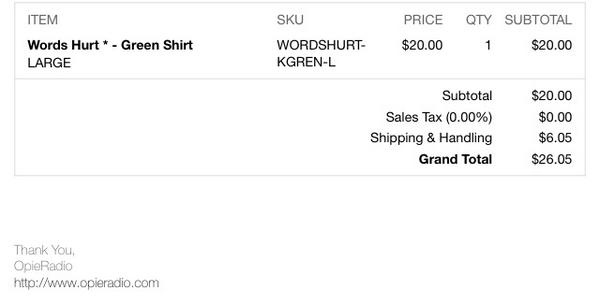 BofJWL's tweet photo. @OpieRadio you're right, tits sell shirts! http://t.co/wNJeoR0JI9