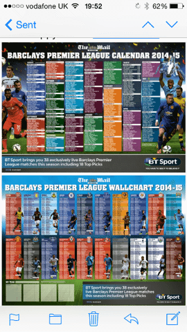 Premier League Wall Chart