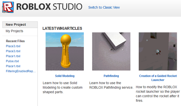 Roblox Dev Tips On Twitter Did You Notice The Latest Wiki Articles Section On The Studio Home Page Http T Co Tdo4foc1ol - roblox solid modeling