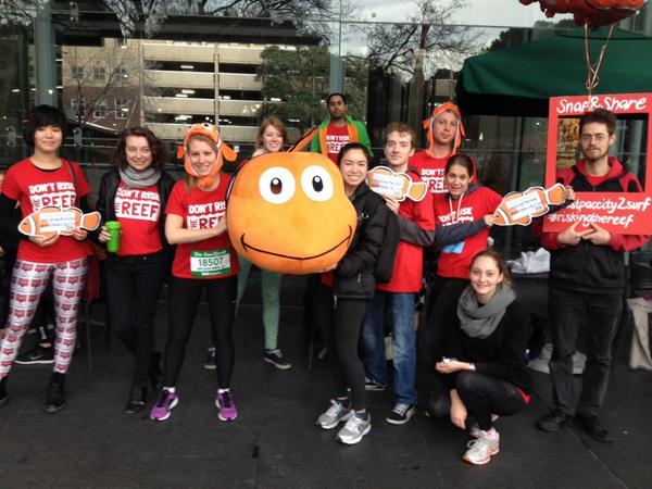 AYCC's tweet photo. Keep your eyes pealed for Nemo at the #westpaccity2surf #riskingthereef http://t.co/bgCqXjlwxC