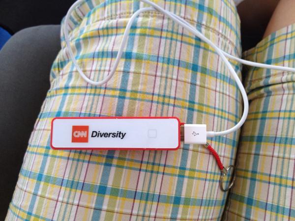 DrugWarAnalyst's tweet photo. Most companies at trade shows give out pens. At #NAHJ14SA, @CNN gave out cell phone power banks. #bestfreebieever http://t.co/kFEsqrjtOi