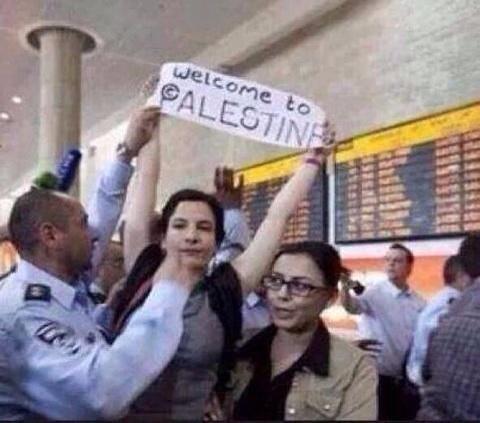 apy114's tweet photo. she's a Israeli Jew at tel aviv airport #BBC #BoycottIsrael #FreePalestine #Gaza #gaza9 #GazaUnderFire http://t.co/DzxGvDHvDW