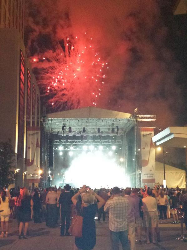 Thanks to <a href="/DierksBentley/">Dierks Bentley</a> and <a href="/visitmusiccity/">Nashville Tennessee</a> for an awesome concert and fireworks show at #asae14!